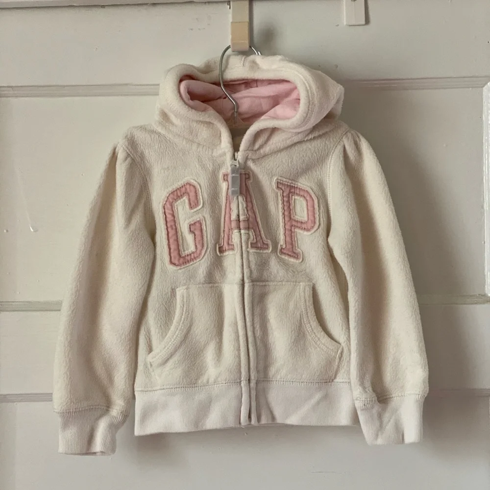 Gap Fleece Hooded Zip Up Size 3T